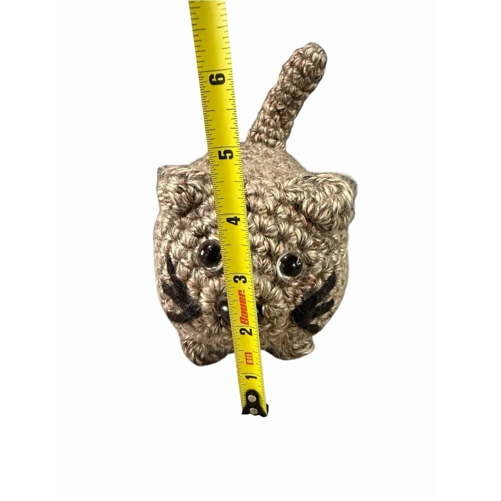 New Handmade Crochet Plushie Cat Kitten brown